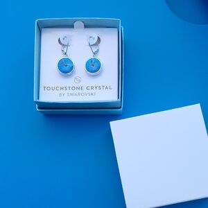 Swarovski Blue Crystal Earrings Touchstone